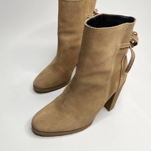 Pierre Hardy Suede Leather Tie Back Block Heel Platform Ankle Boots 8 - Picture 7 of 16